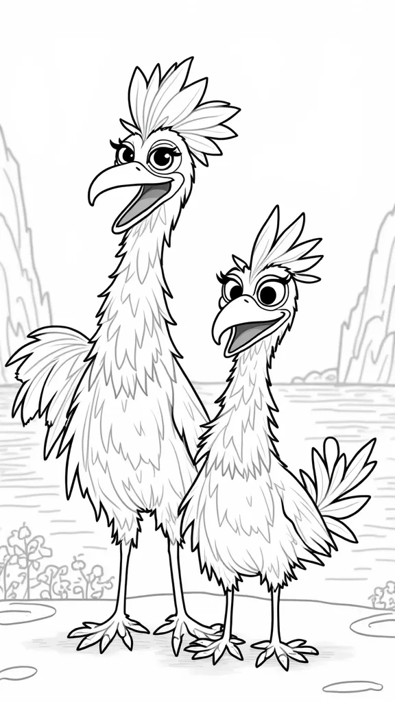 hei hei coloriage pages